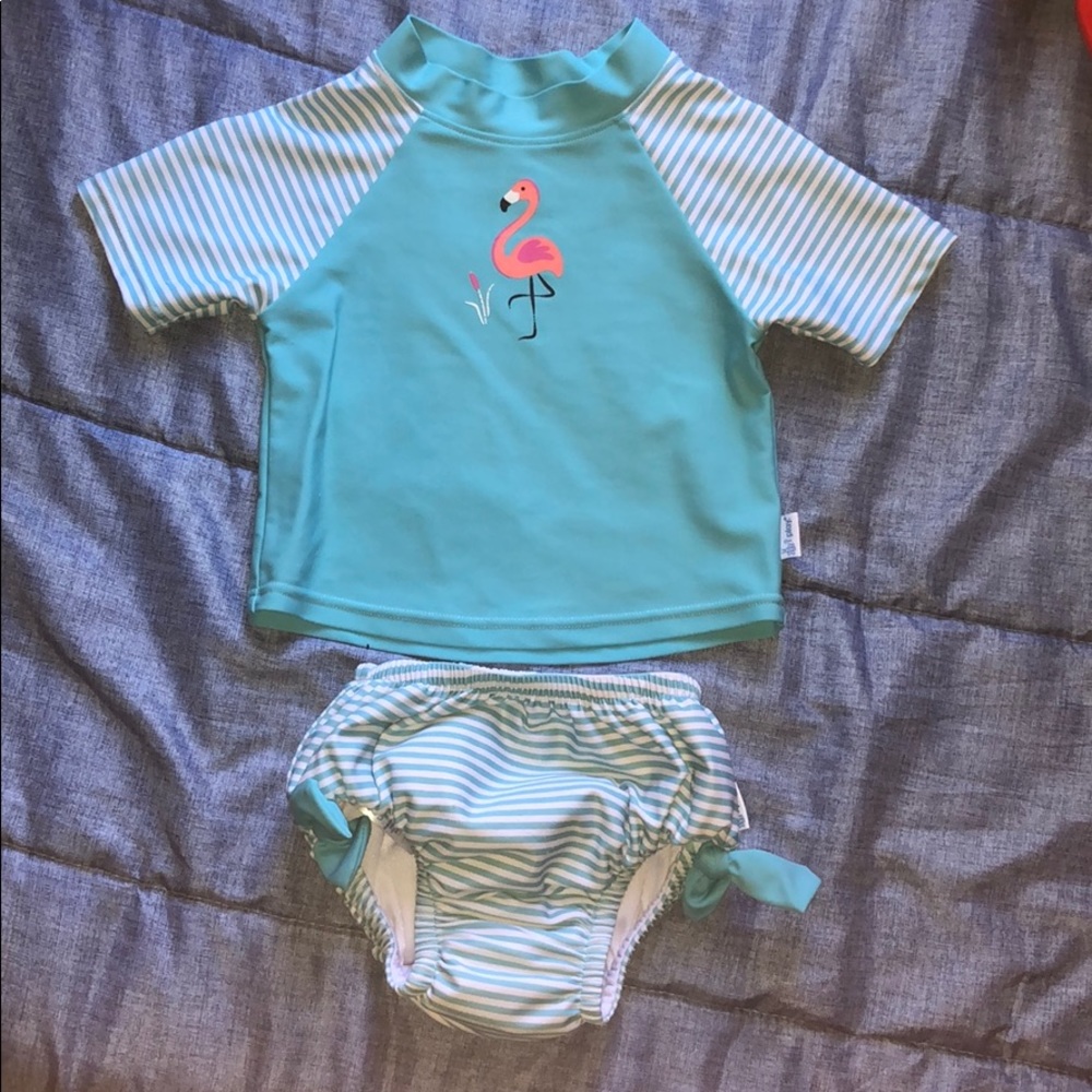 18M Girl 2 piece swimsuit with swim diaper